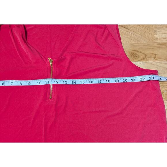 INC International Concepts Tank Top Womens 3X Zip V Neck Sleeveless Stretch Casu - Picture 2 of 8